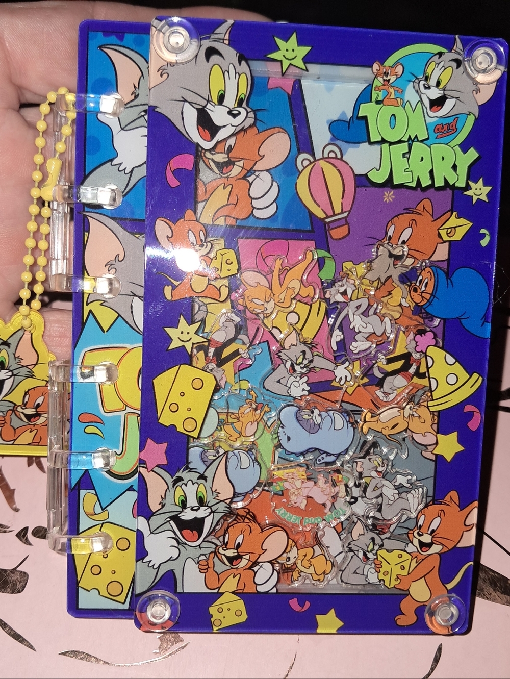 New! Tom & Jerry A7 Acrylic Shaker Notebook With Paper